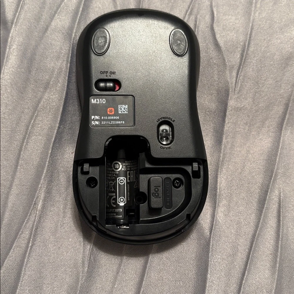 Logitech Black and Silver Wireless Mouse